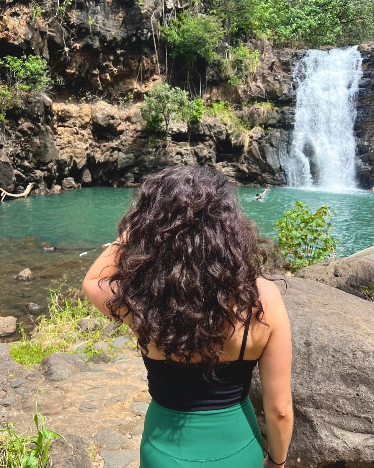 Foto de un visitante del tour por Cataratas Waimea